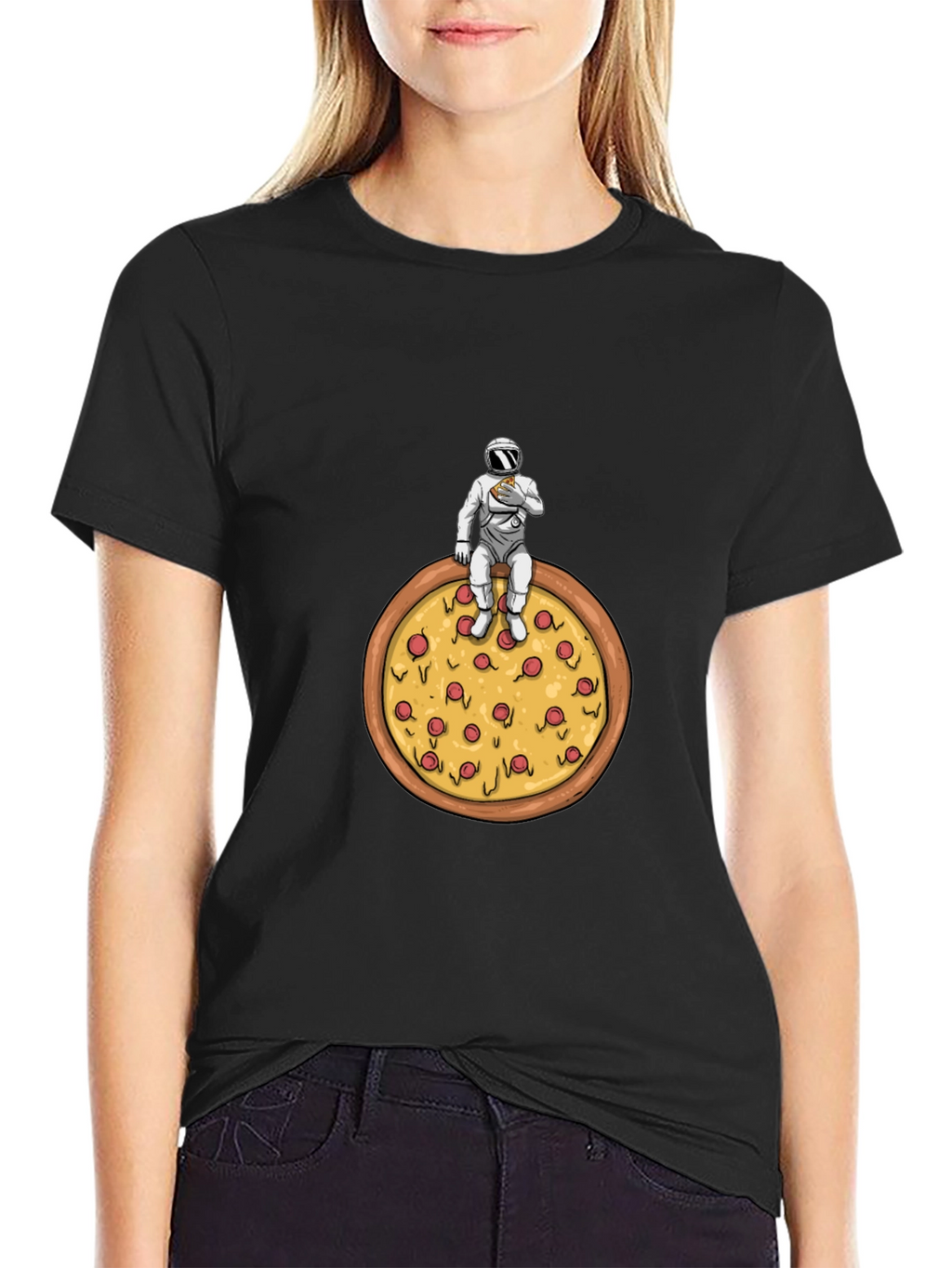 Astronaut Pizza T-Shirt - Space Foodie