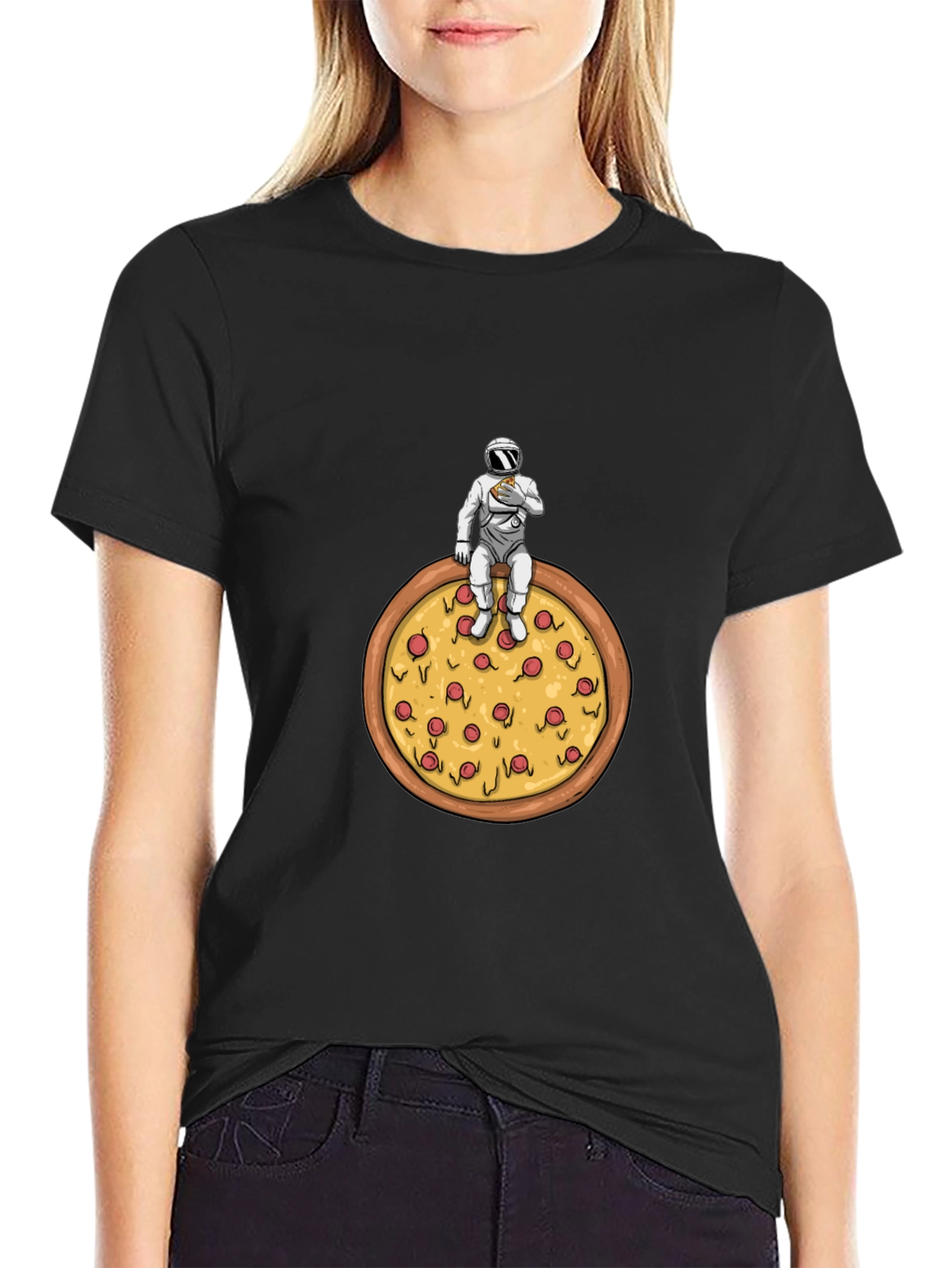 Astronaut Pizza T-Shirt - Space Foodie