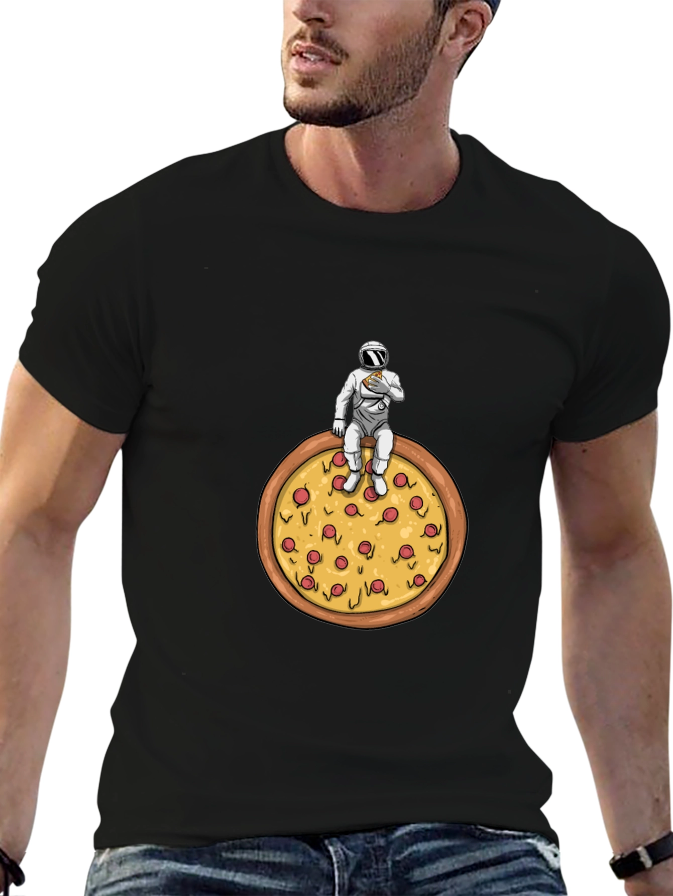 Astronaut Pizza T-Shirt - Space Foodie