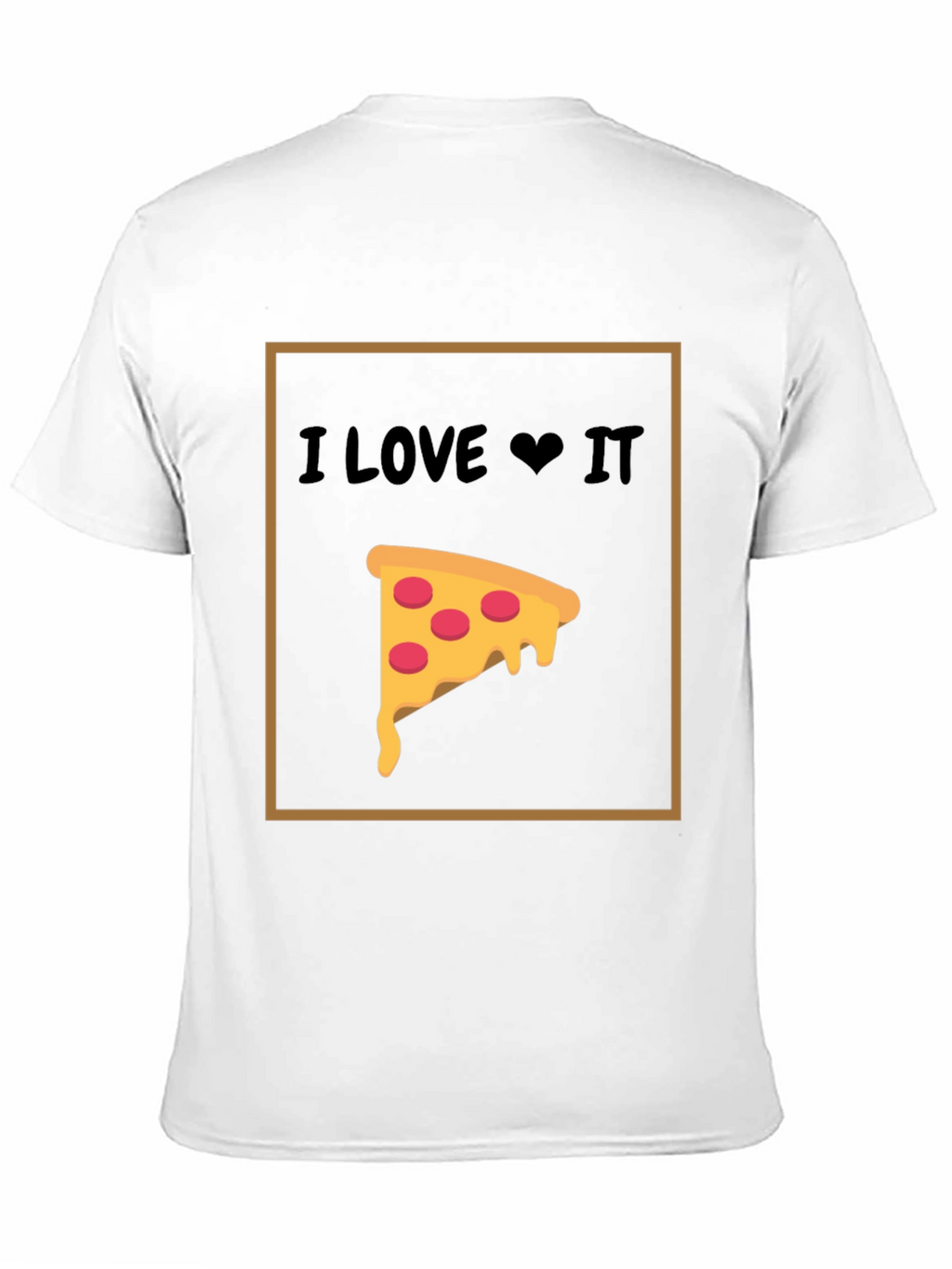 I Love Pizza T-Shirt - Black Cotton Graphic Tee