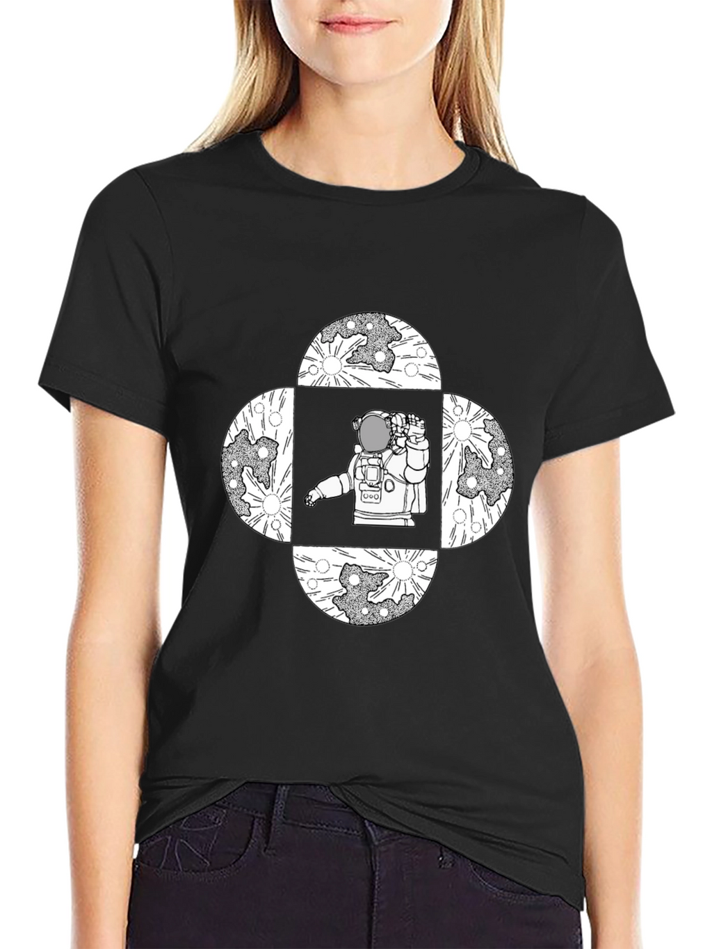 Astronaut Moon T-Shirt - Space Graphic Tee