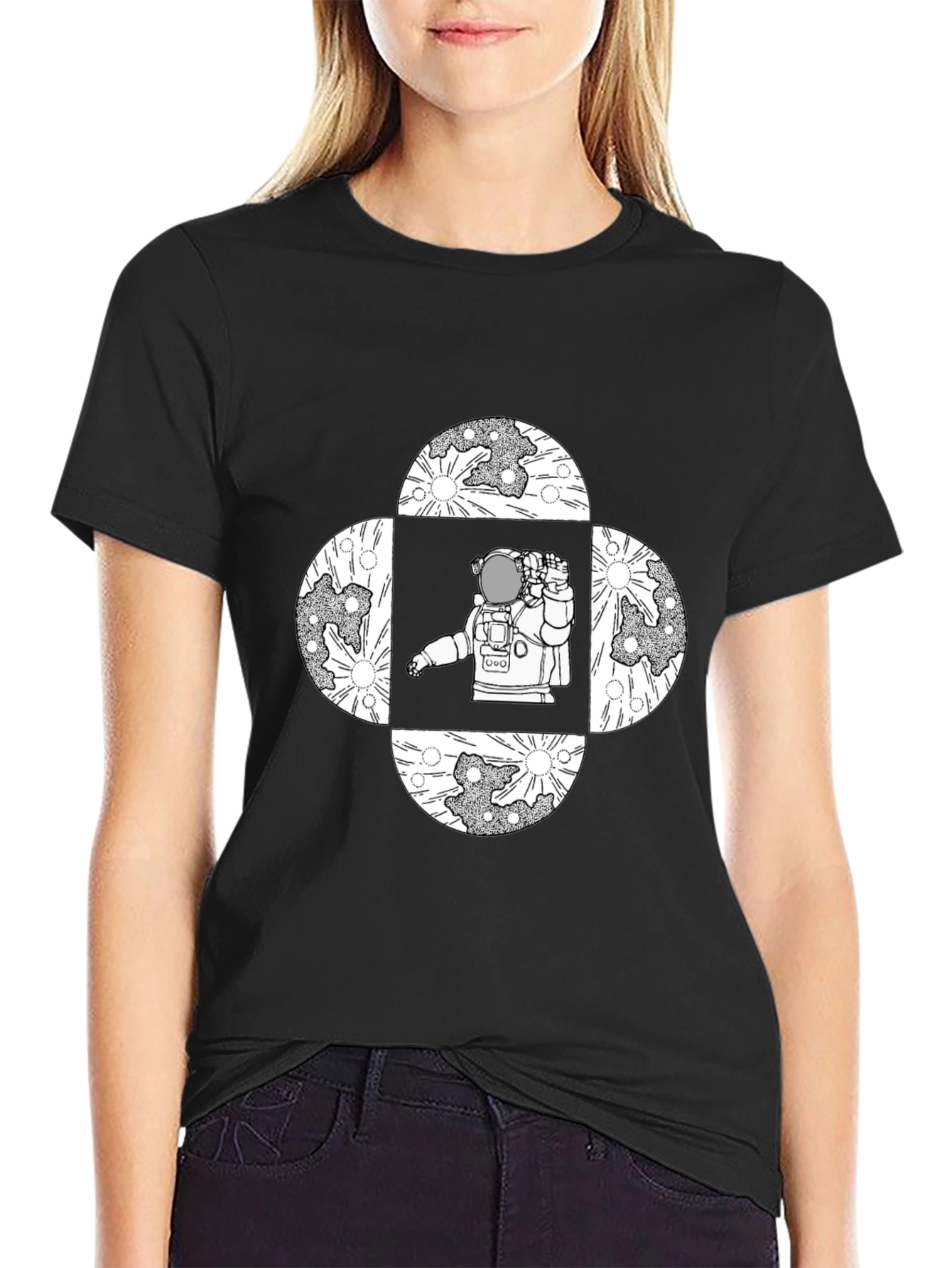 Astronaut Moon T-Shirt - Space Graphic Tee
