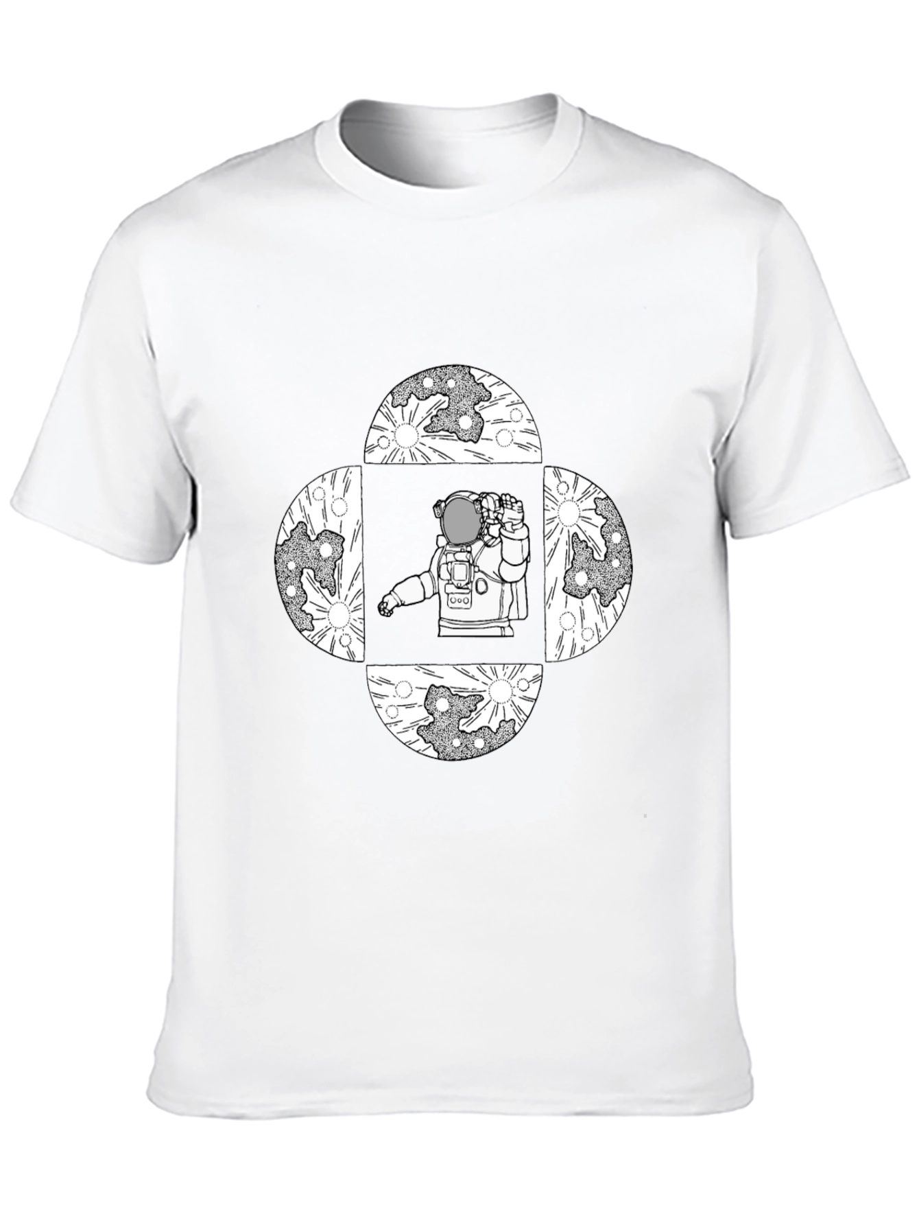 Astronaut Moon T-Shirt - Space Graphic Tee