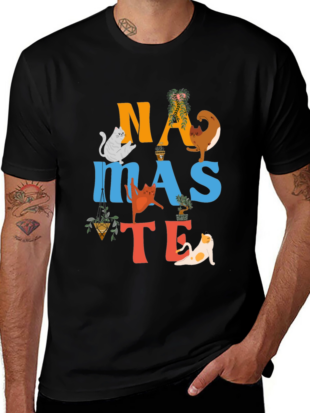 Namaste Cats Yoga T-Shirt