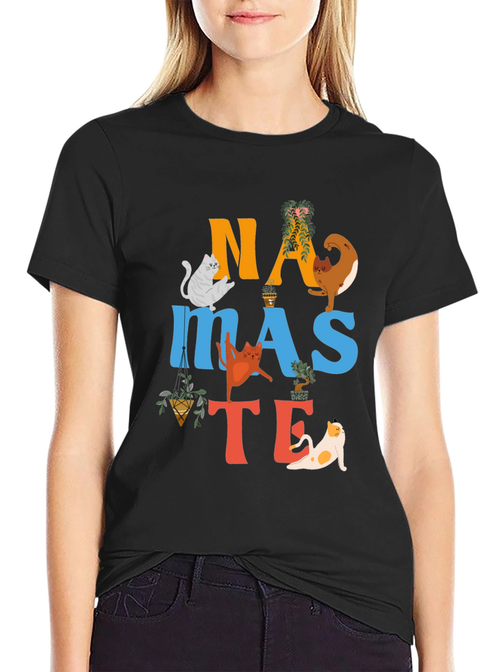 Namaste Cats Yoga T-Shirt