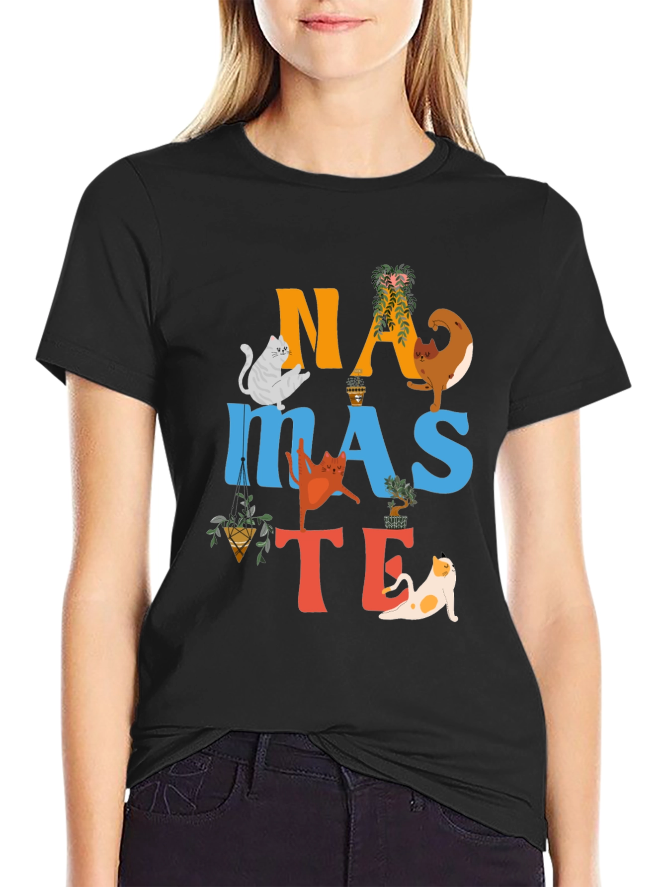 Namaste Cats Yoga T-Shirt