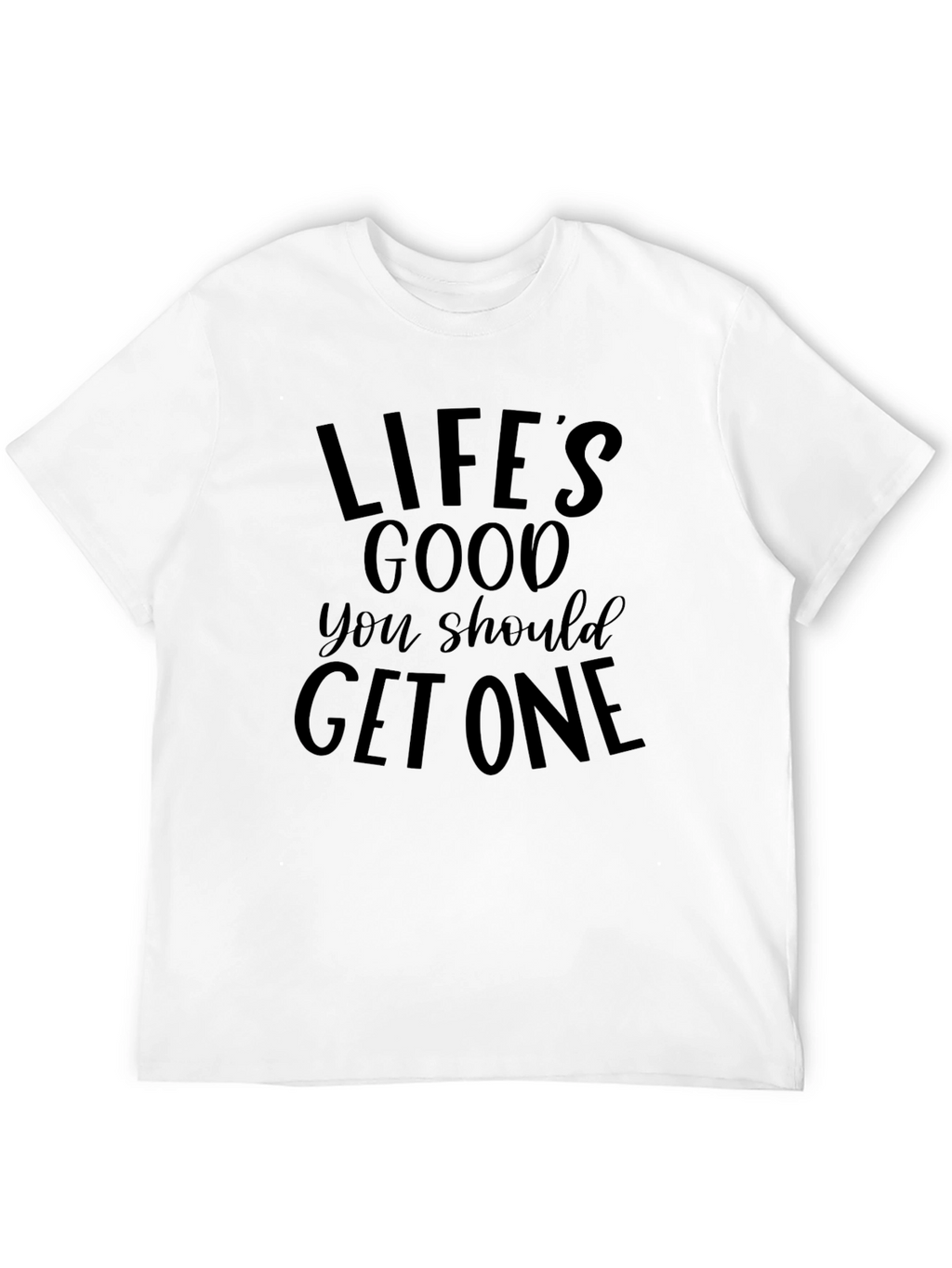 Lifes Good Graphic Tee - Casual Black T-Shirt