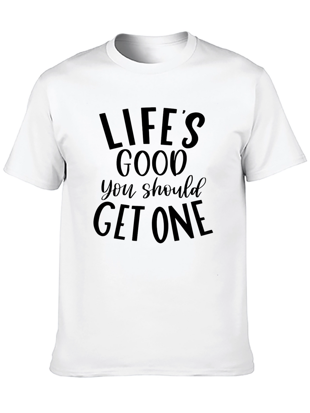 Lifes Good Graphic Tee - Casual Black T-Shirt