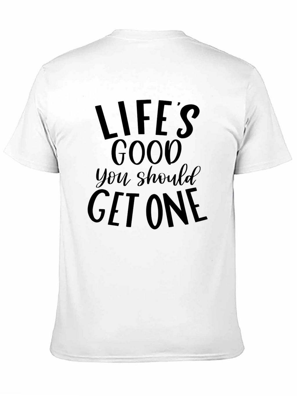Lifes Good Graphic Tee - Casual Black T-Shirt