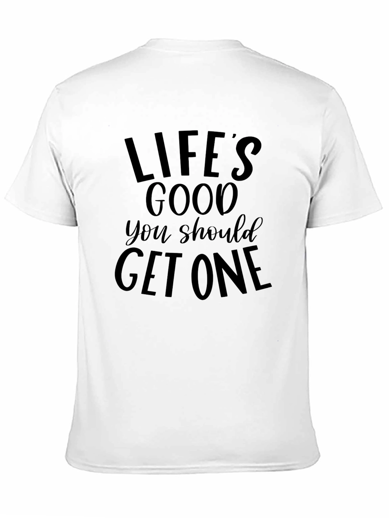 Lifes Good Graphic Tee - Casual Black T-Shirt