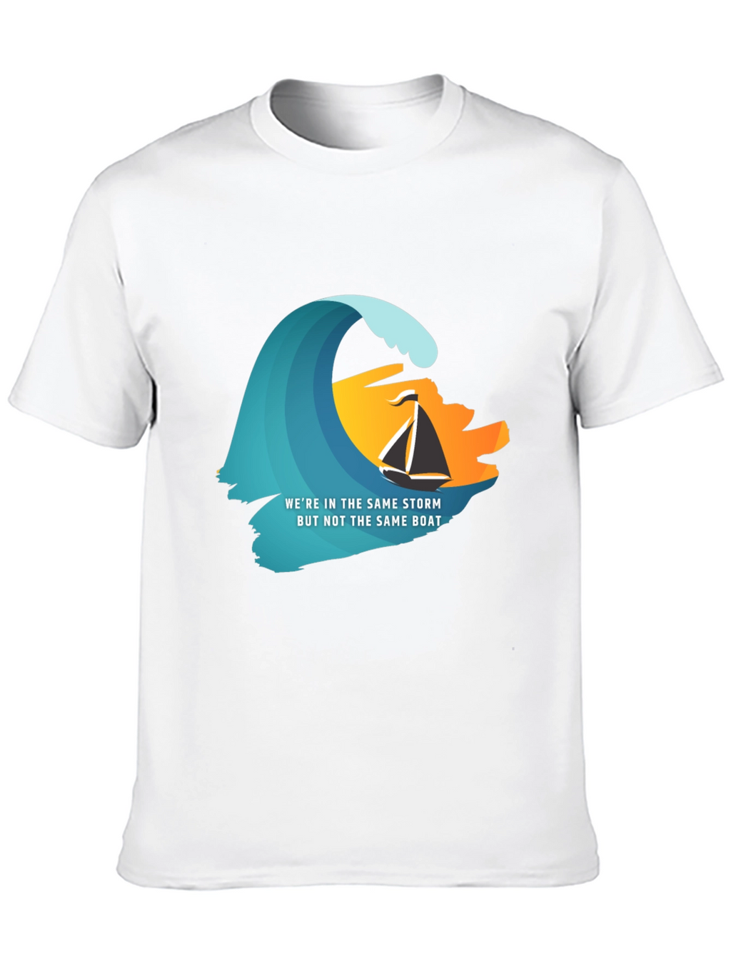 Same Storm Different Boat Graphic Tee - Black
