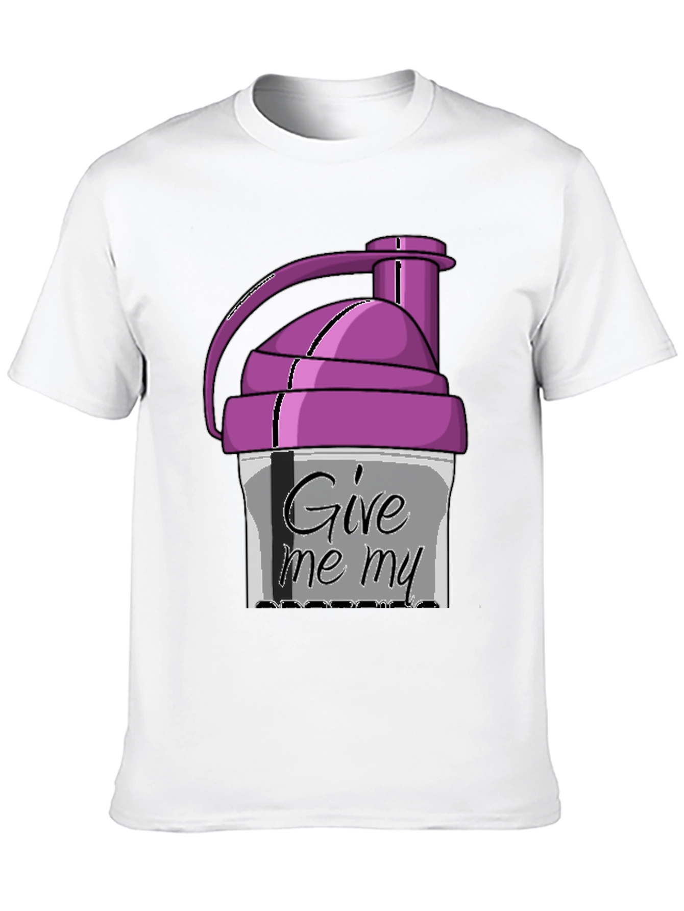 Give Me My Protein Shaker Black T-Shirt