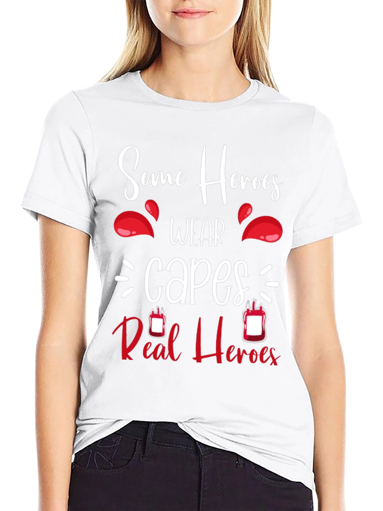 Some Heroes Wear Capes Blood Donation T-Shirt