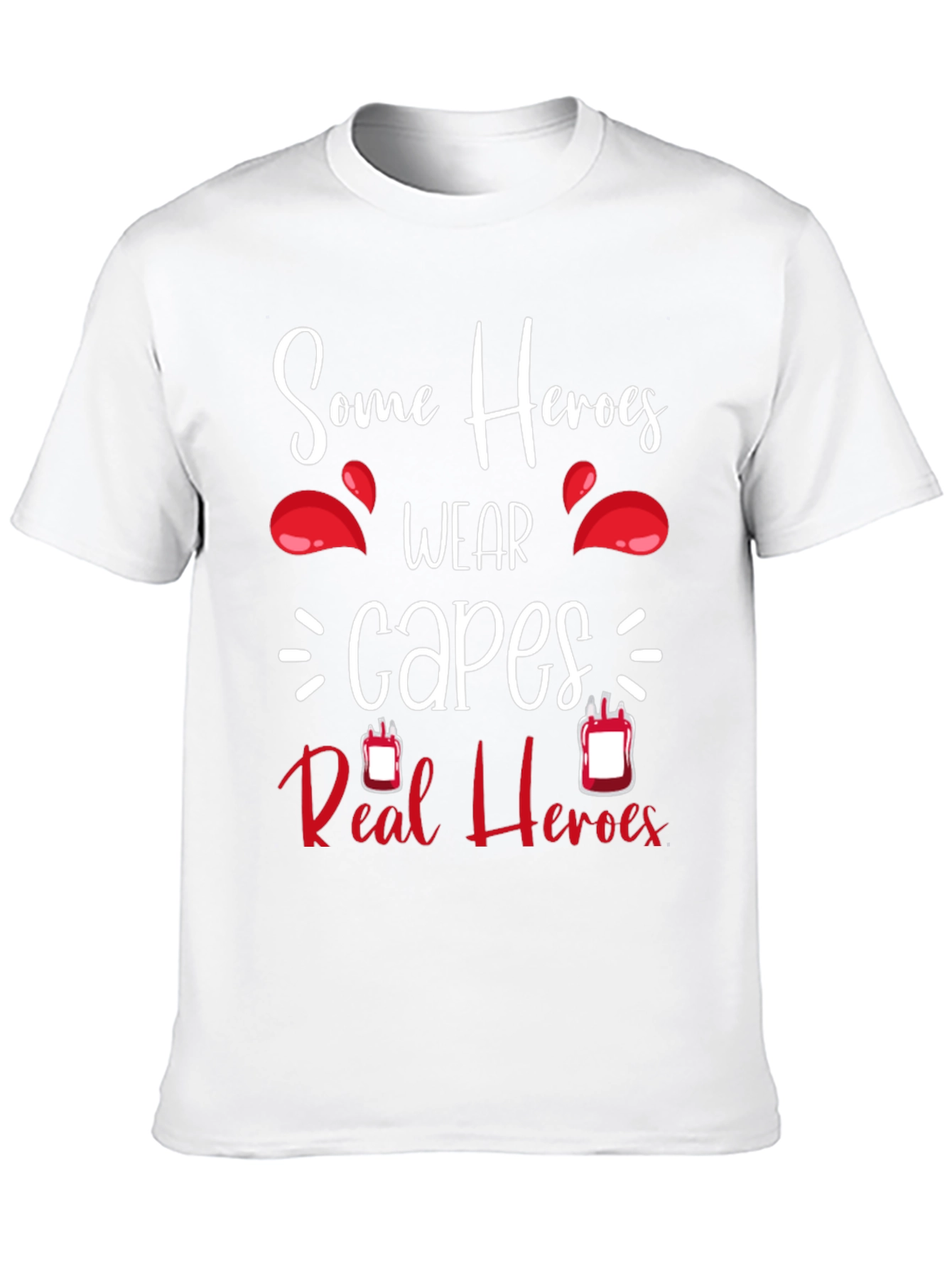 Some Heroes Wear Capes Blood Donation T-Shirt
