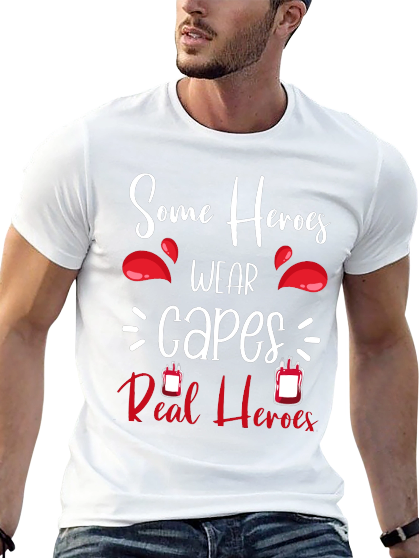 Some Heroes Wear Capes Blood Donation T-Shirt