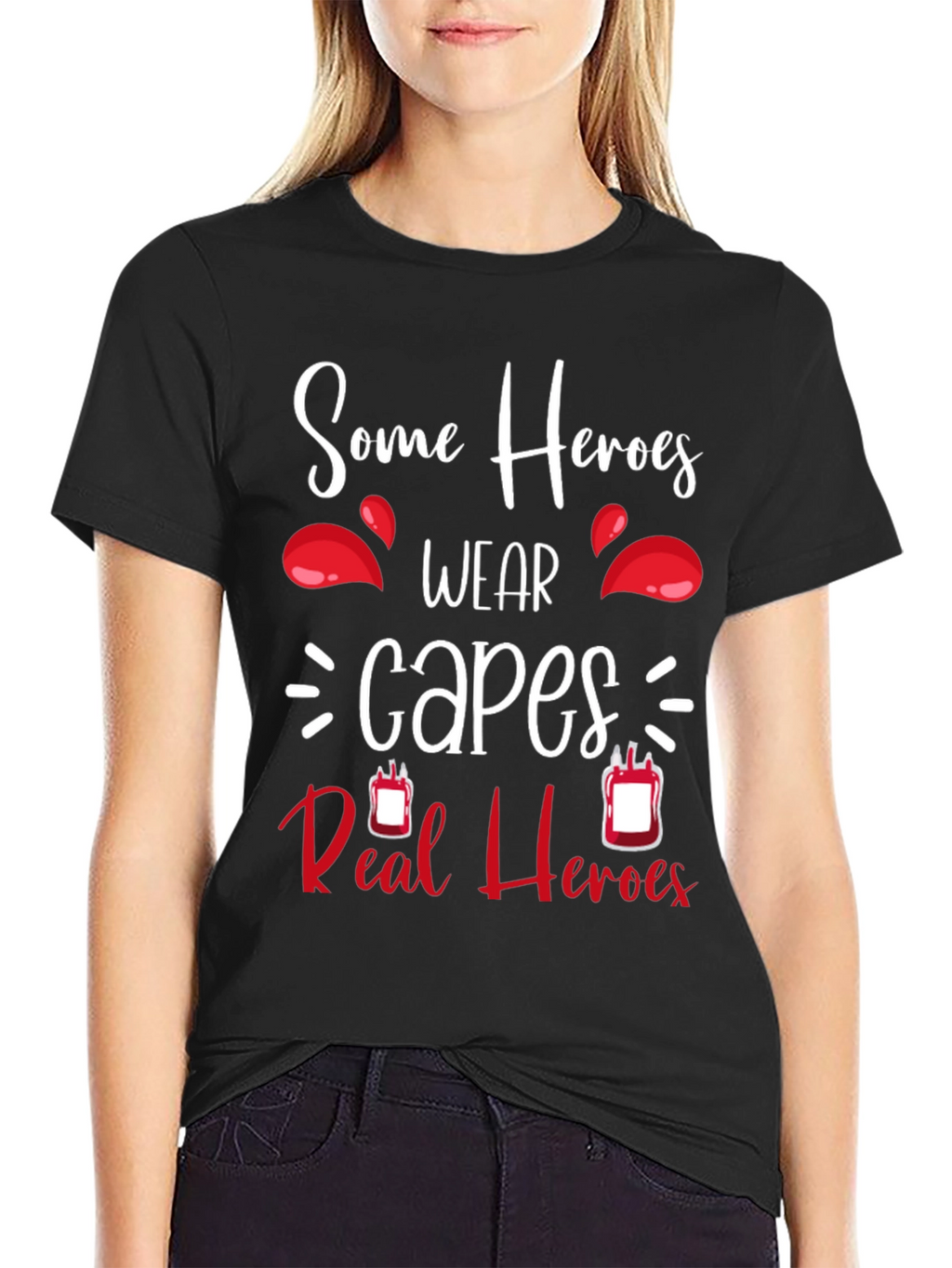 Some Heroes Wear Capes Blood Donation T-Shirt