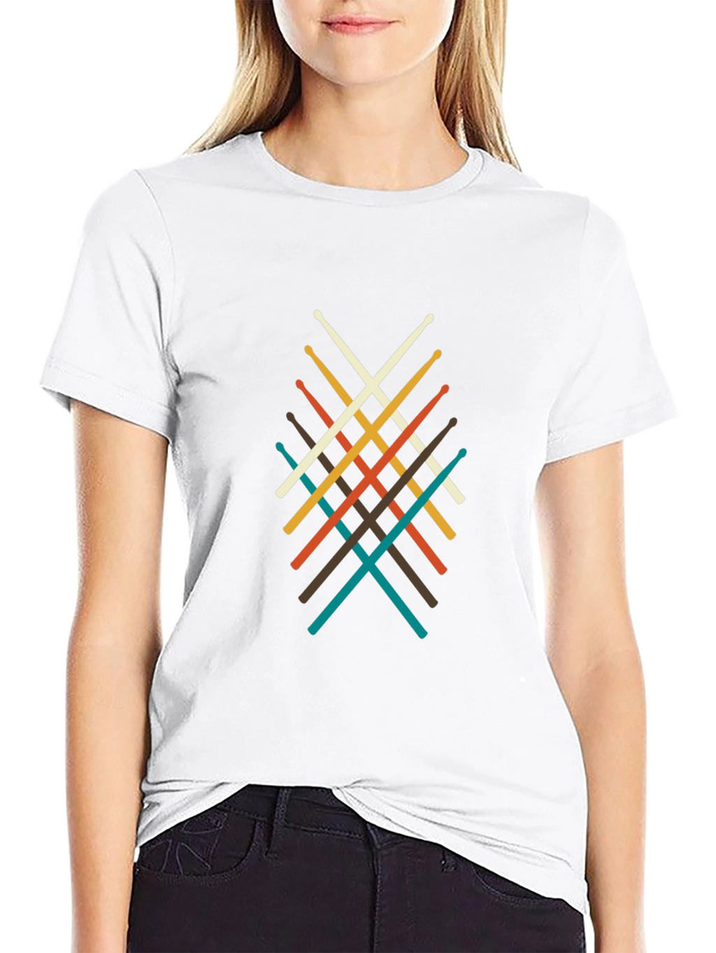Retro Drum Sticks Graphic T-Shirt
