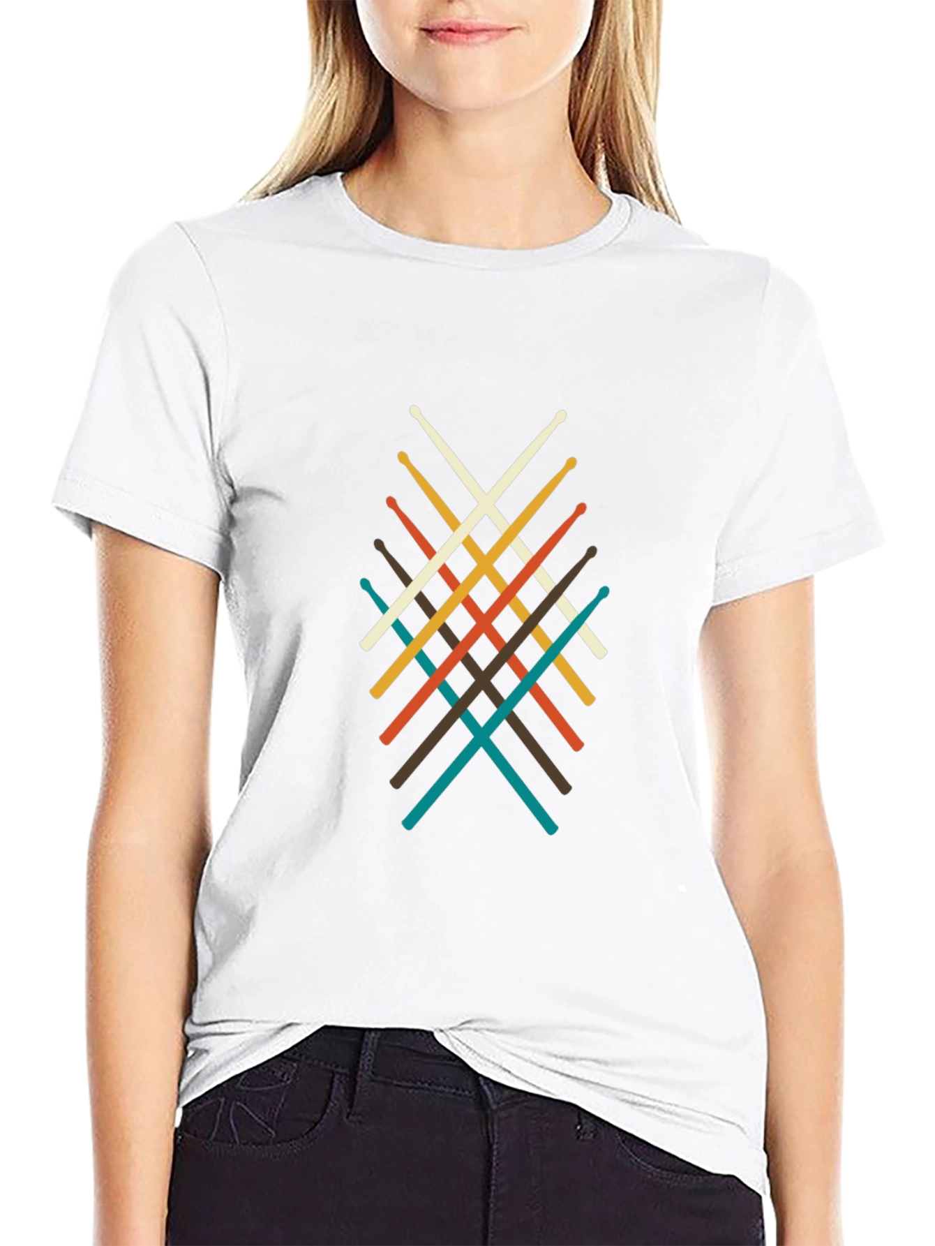 Retro Drum Sticks Graphic T-Shirt
