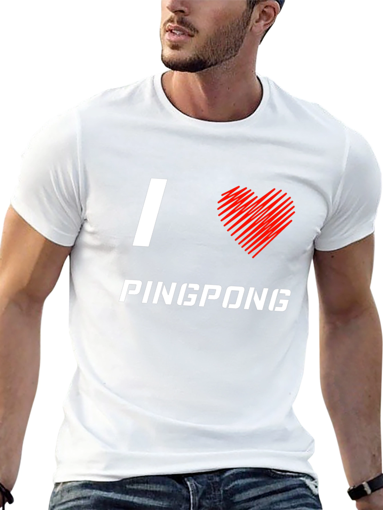 I Love Ping Pong Black T-Shirt