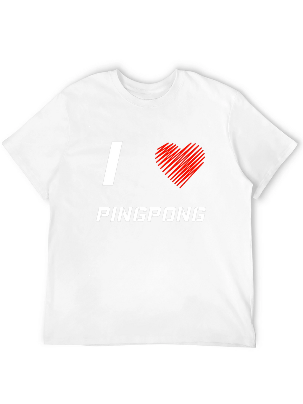 I Love Ping Pong Black T-Shirt