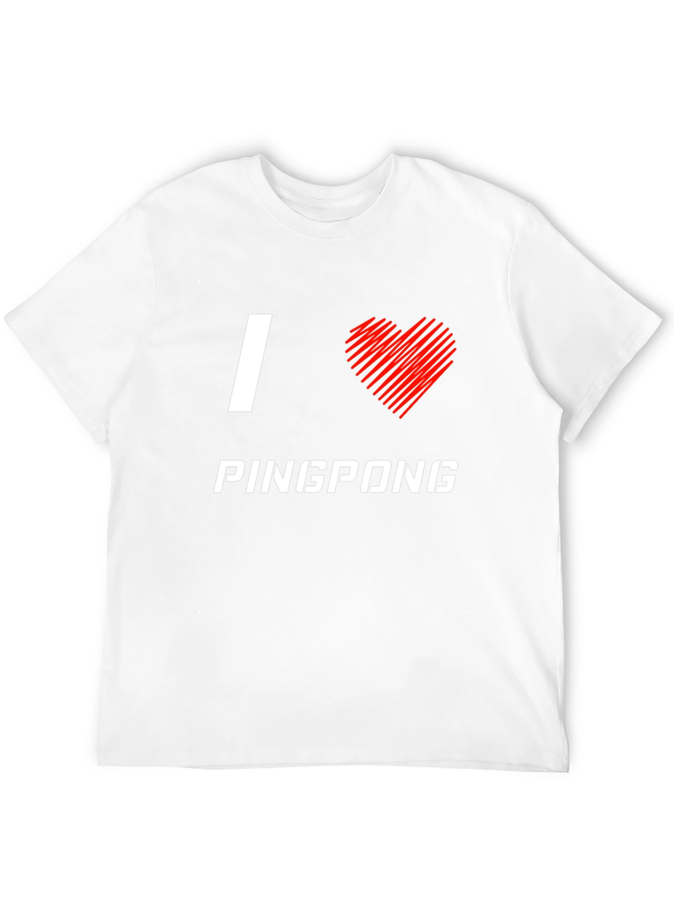 I Love Ping Pong Black T-Shirt
