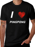 I Love Ping Pong Black T-Shirt