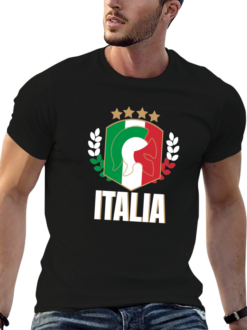 Italia T-Shirt Black Italian Pride