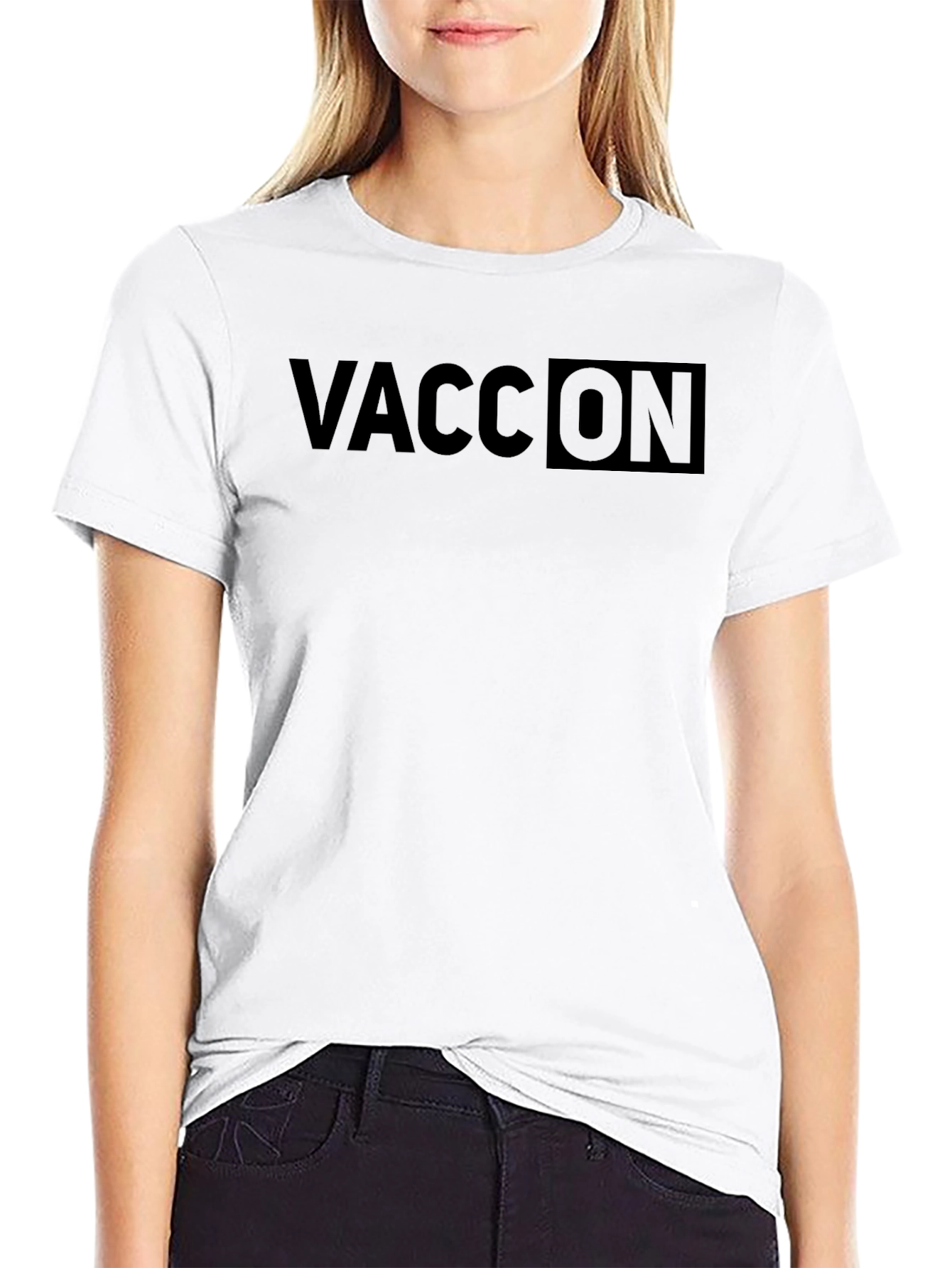 Black VACC ON Graphic T-Shirt