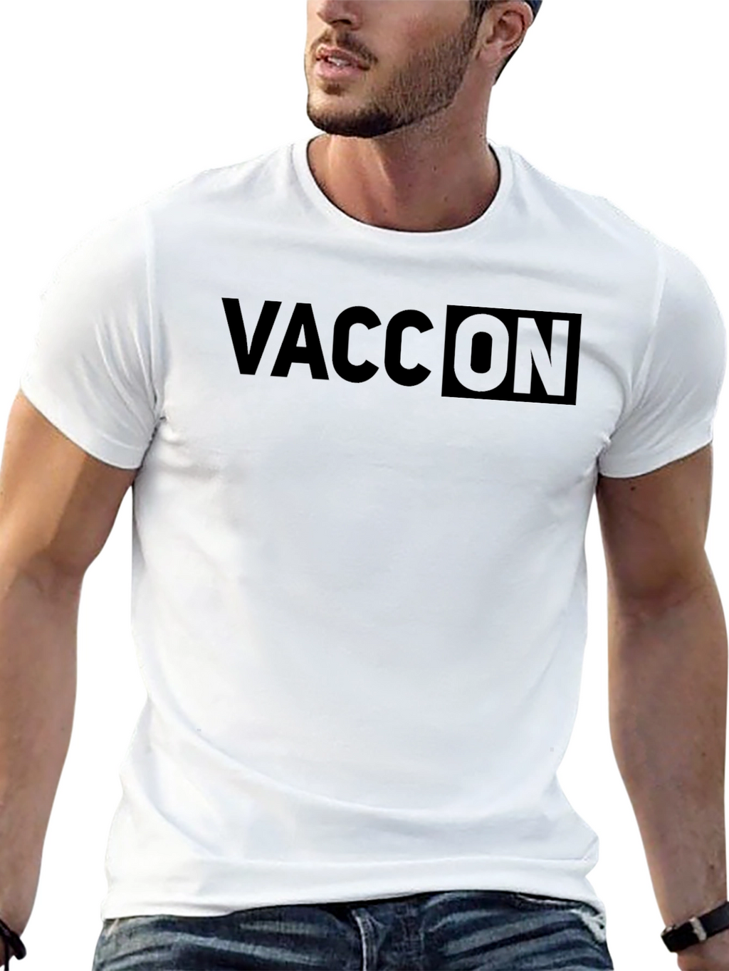 Black VACC ON Graphic T-Shirt