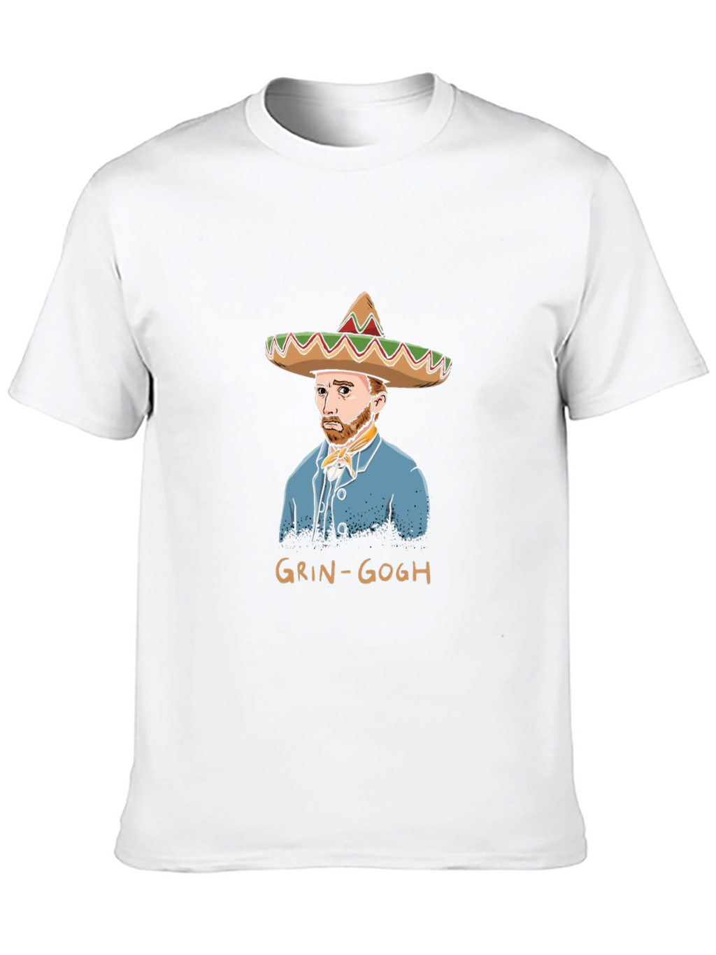 Grin-Gogh Black T-Shirt - Art Humor