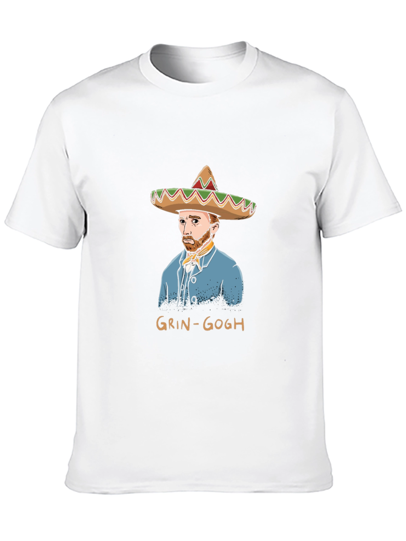 Grin-Gogh Black T-Shirt - Art Humor