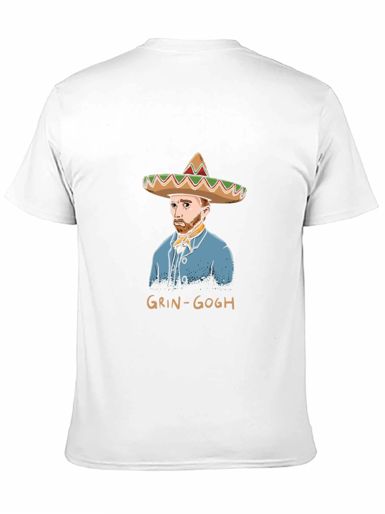 Grin-Gogh Black T-Shirt - Art Humor