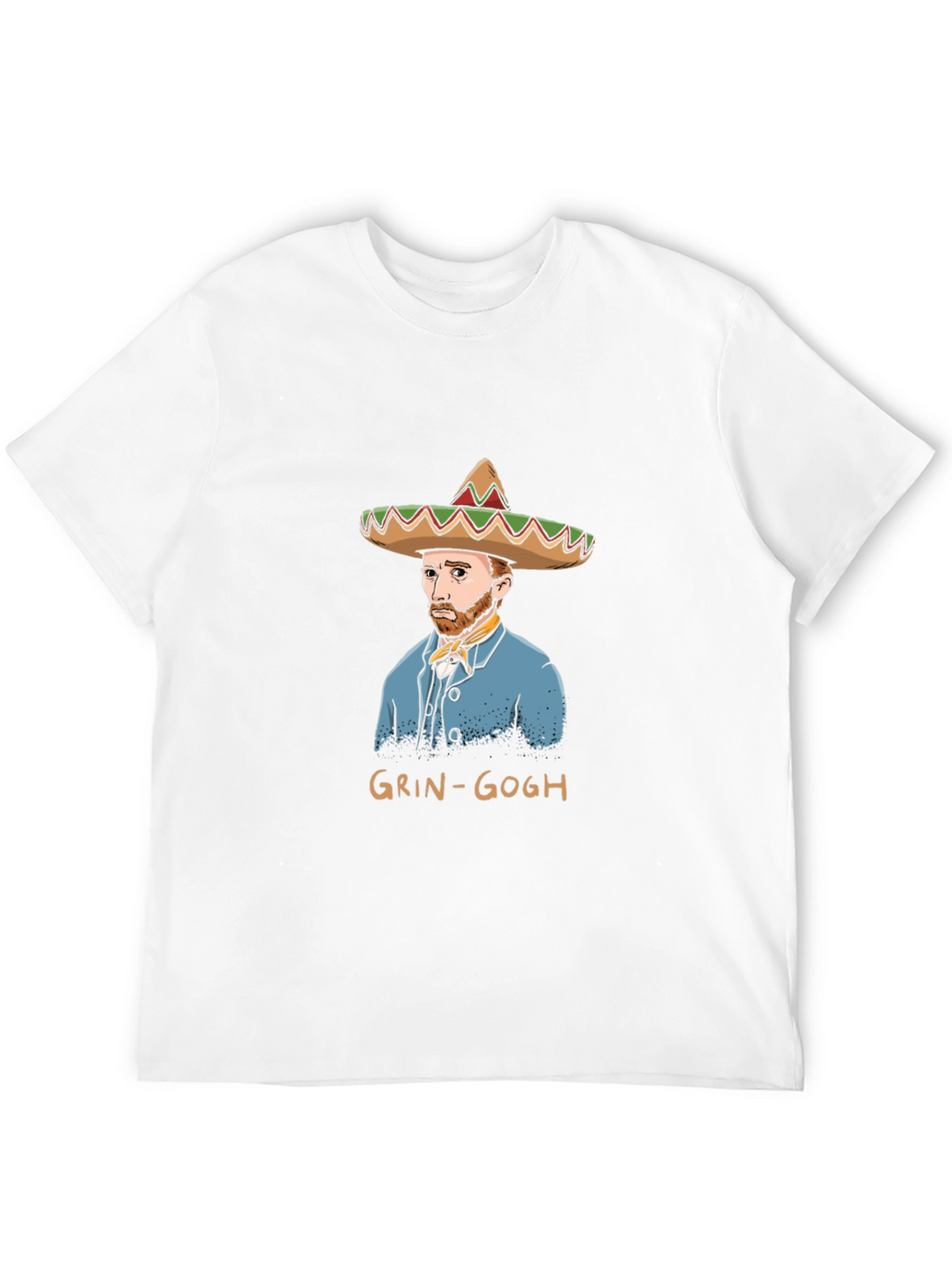 Grin-Gogh Black T-Shirt - Art Humor