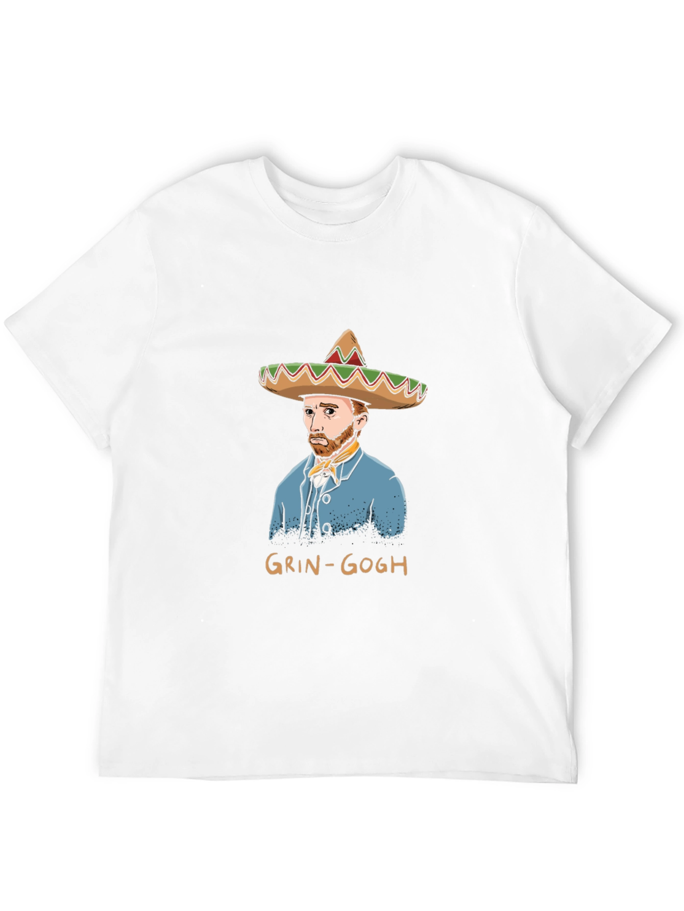 Grin-Gogh Black T-Shirt - Art Humor