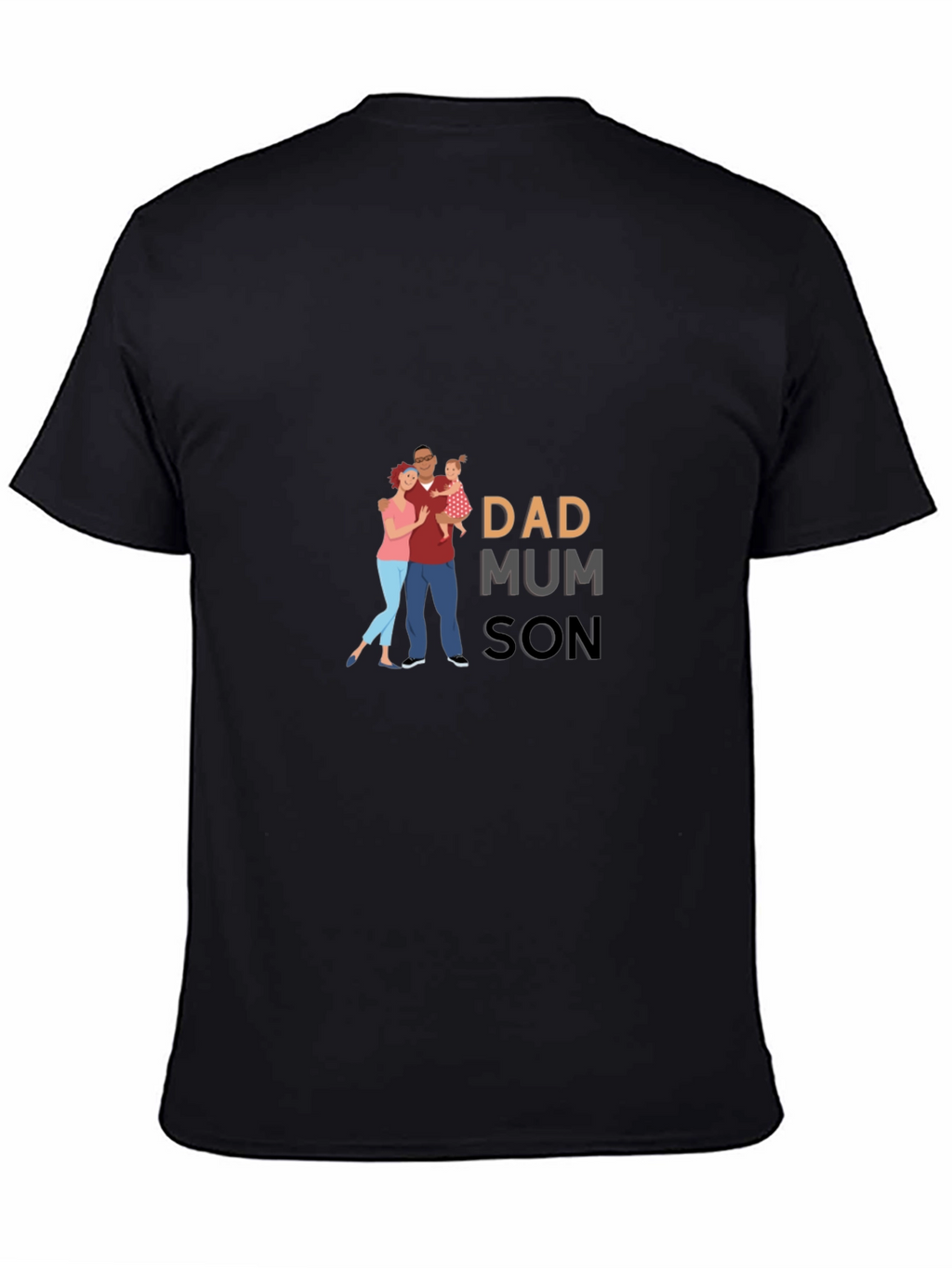 Dad Mum Son Family Graphic T-Shirt
