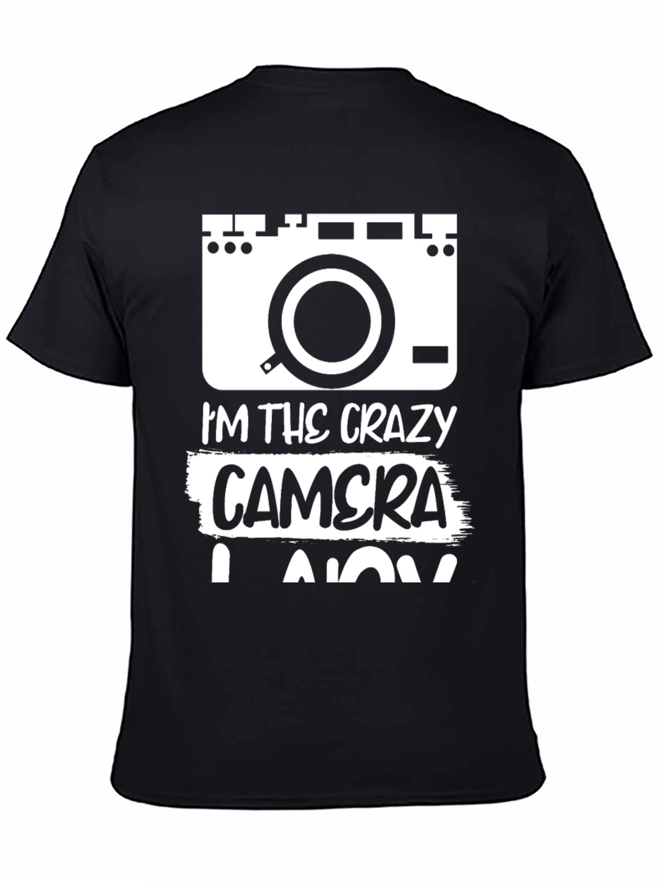 Crazy Camera Lover Black T-Shirt