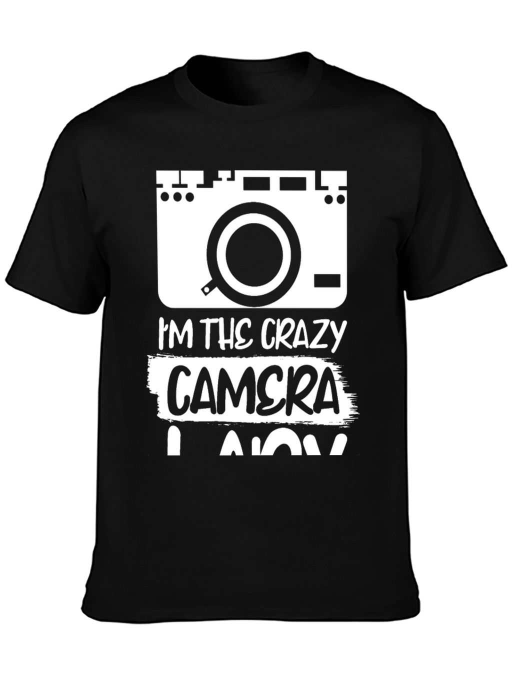 Crazy Camera Lover Black T-Shirt
