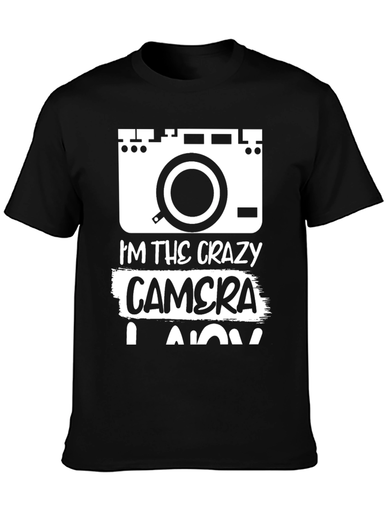 Crazy Camera Lover Black T-Shirt