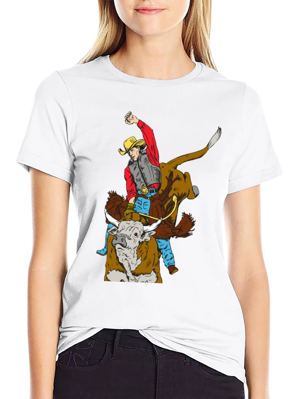 Cowboy Bull Riding Graphic Tee