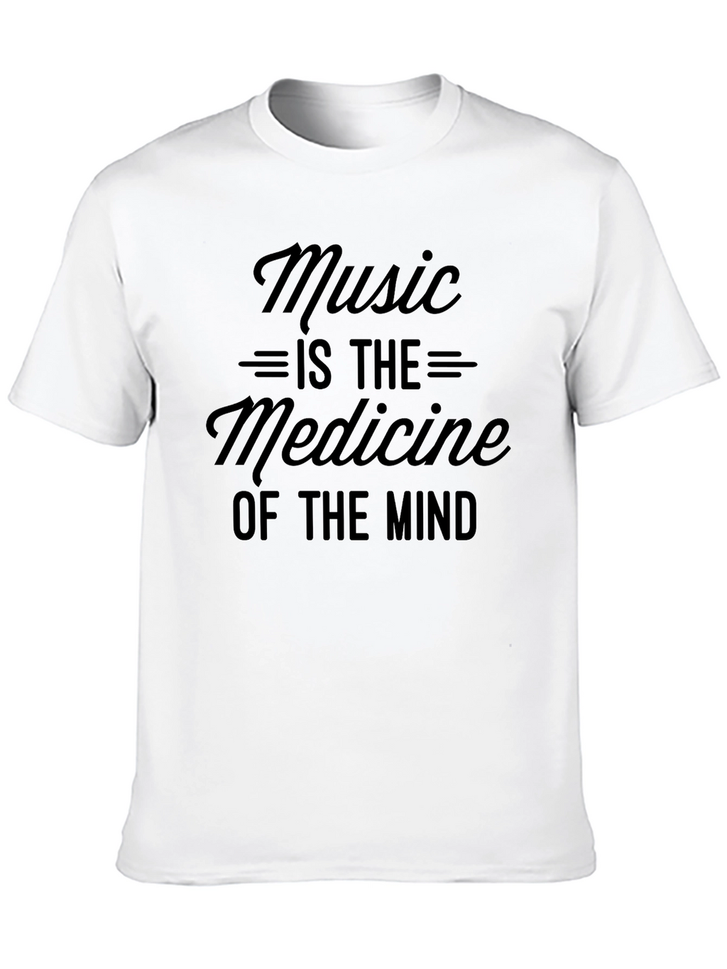 Music is the Medicine of the Mind Black T-Shirt