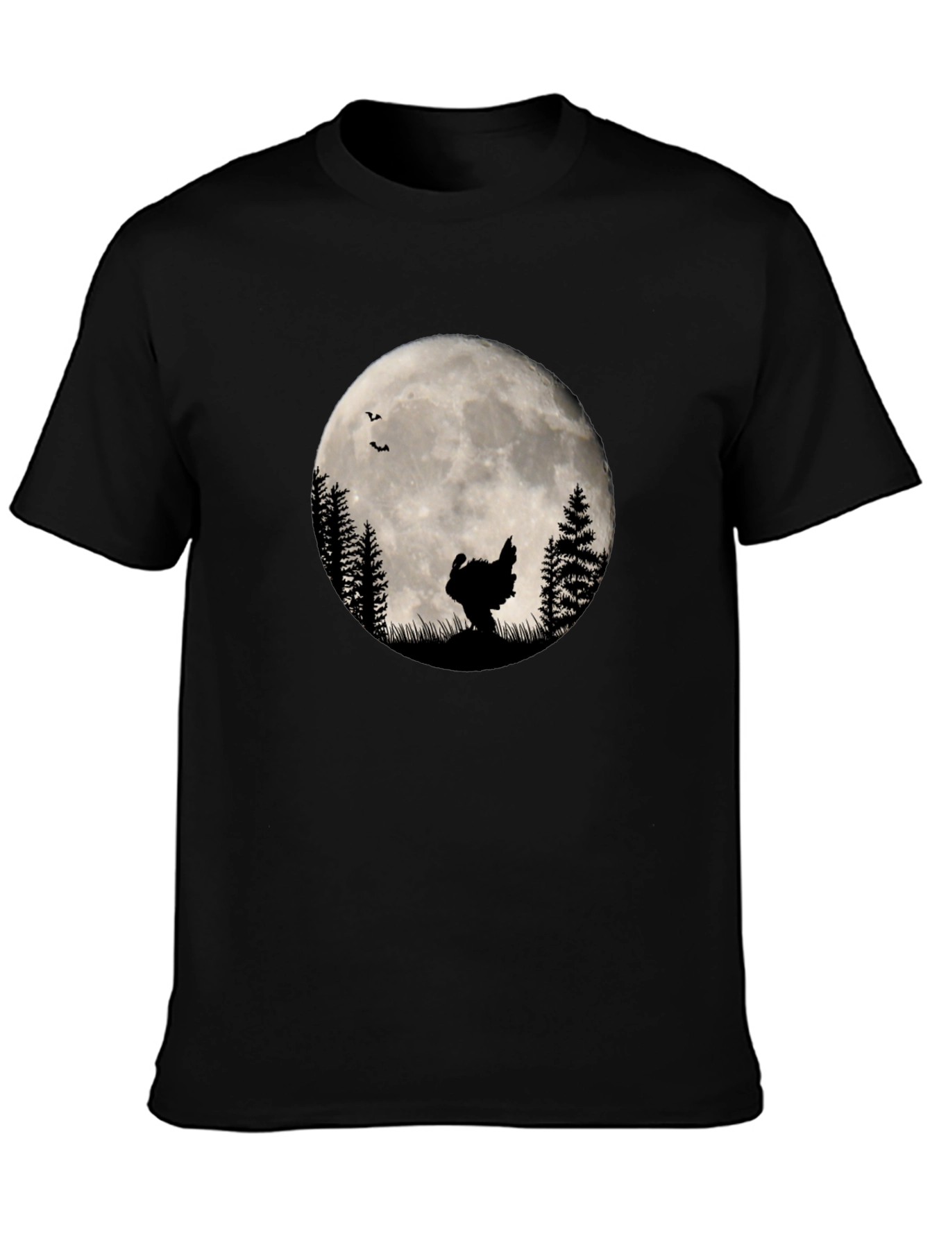 Turkey Silhouette Moon Graphic T-Shirt