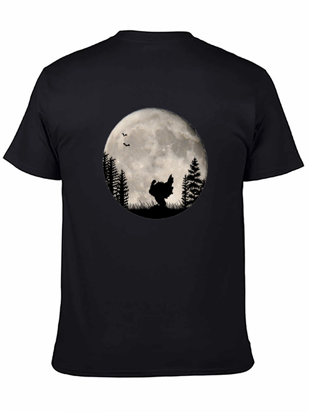 Turkey Silhouette Moon Graphic T-Shirt