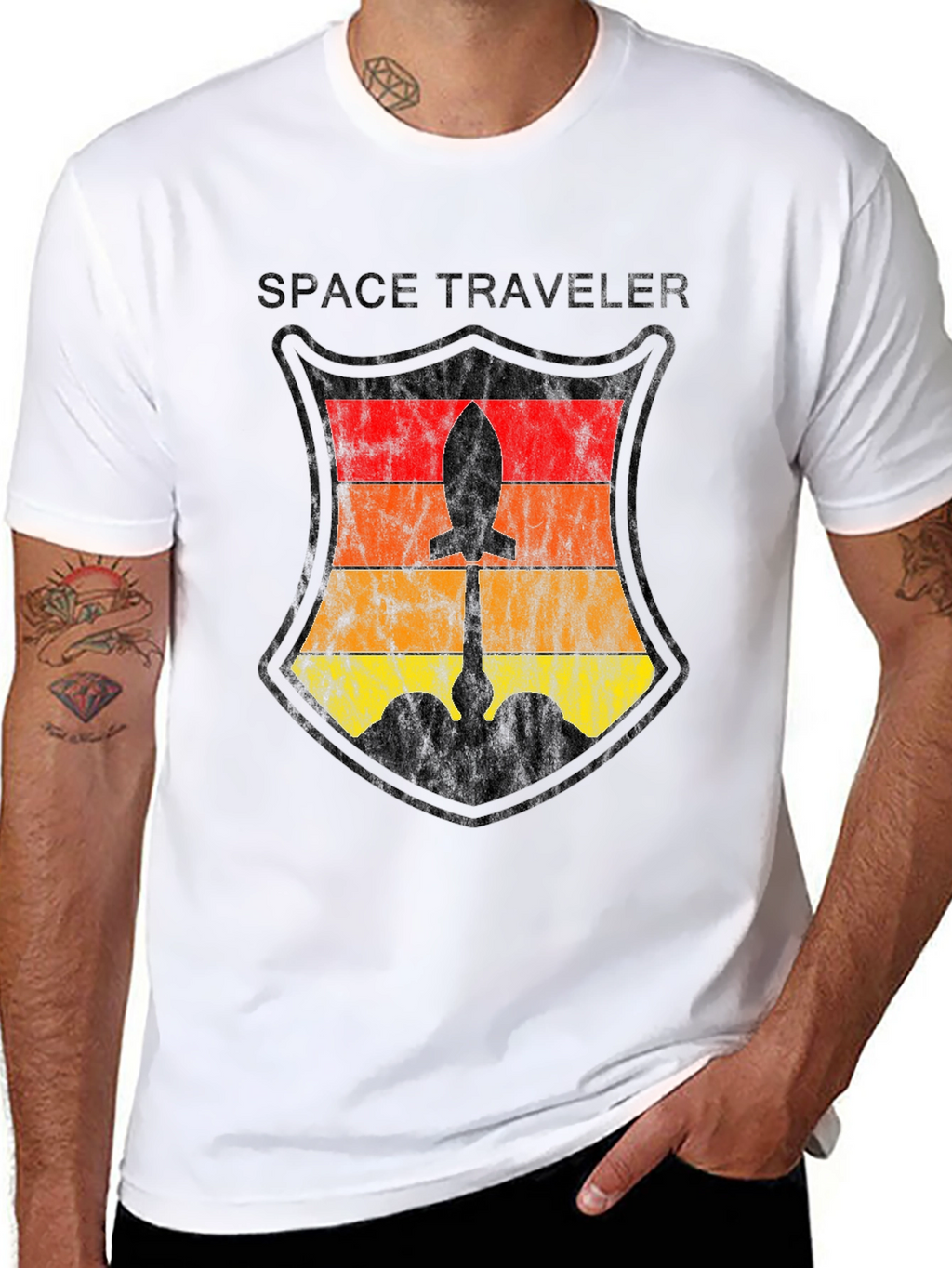 Space Traveler Rocket Graphic Tee
