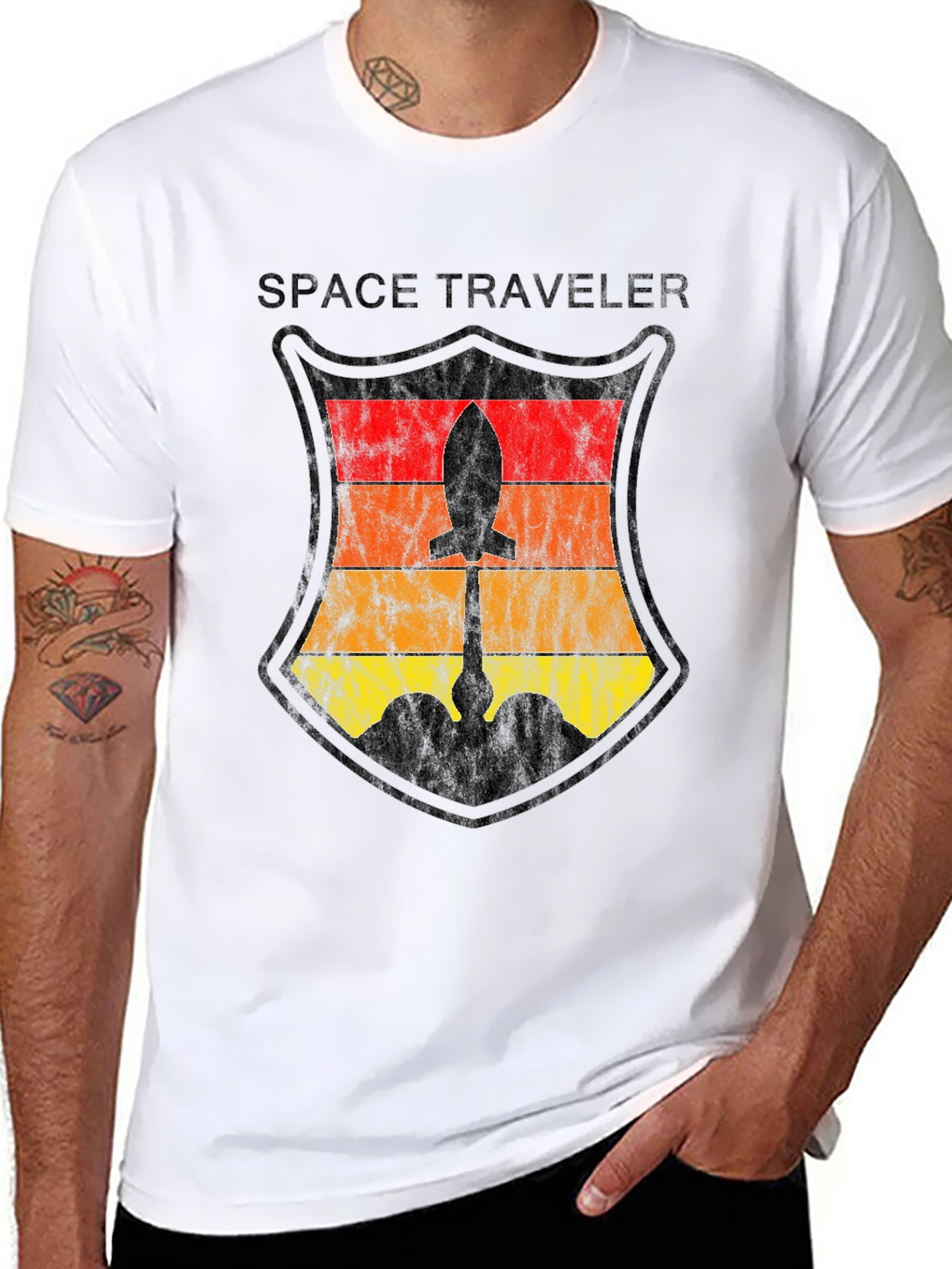 Space Traveler Rocket Graphic Tee