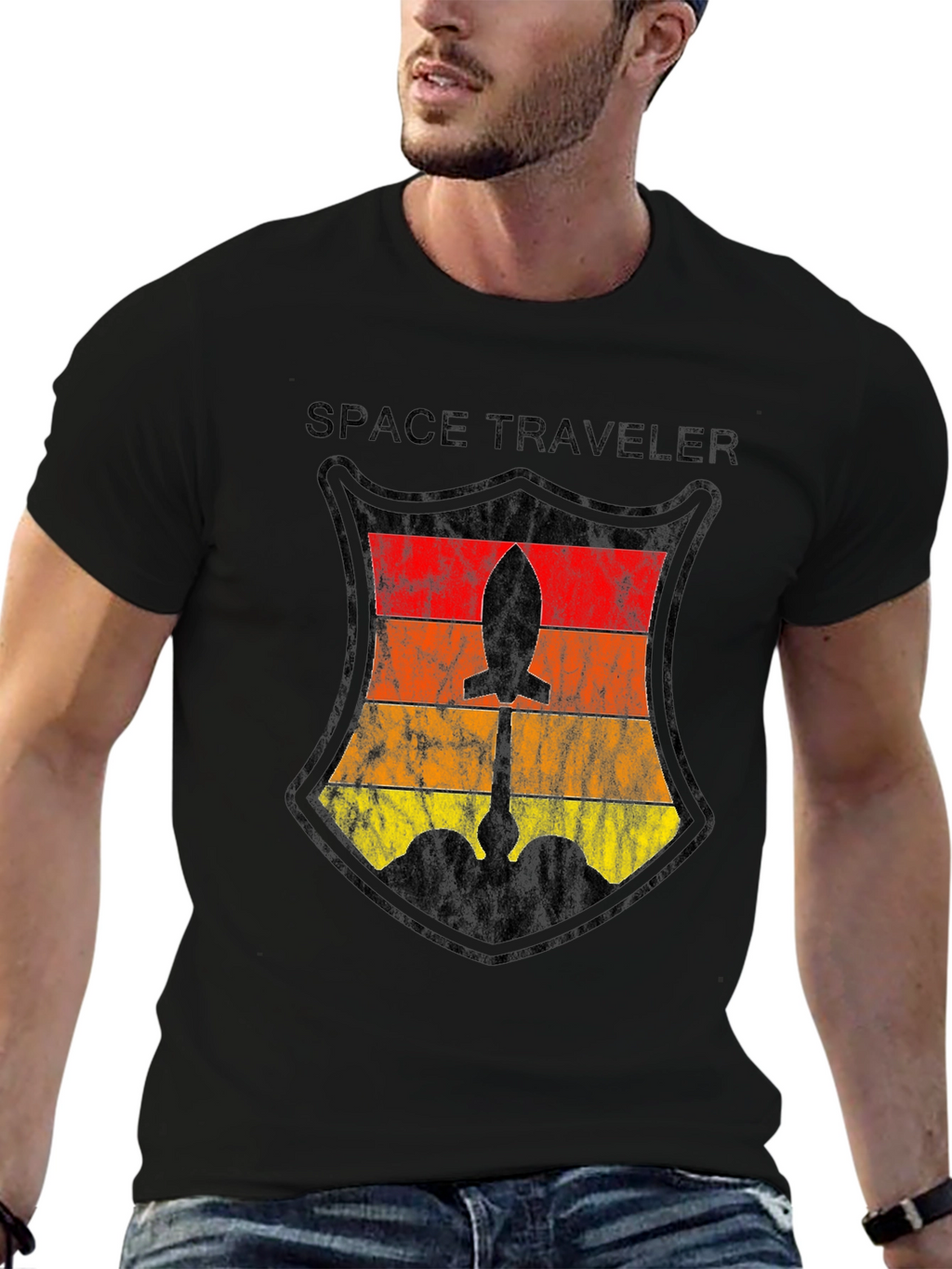 Space Traveler Rocket Graphic Tee