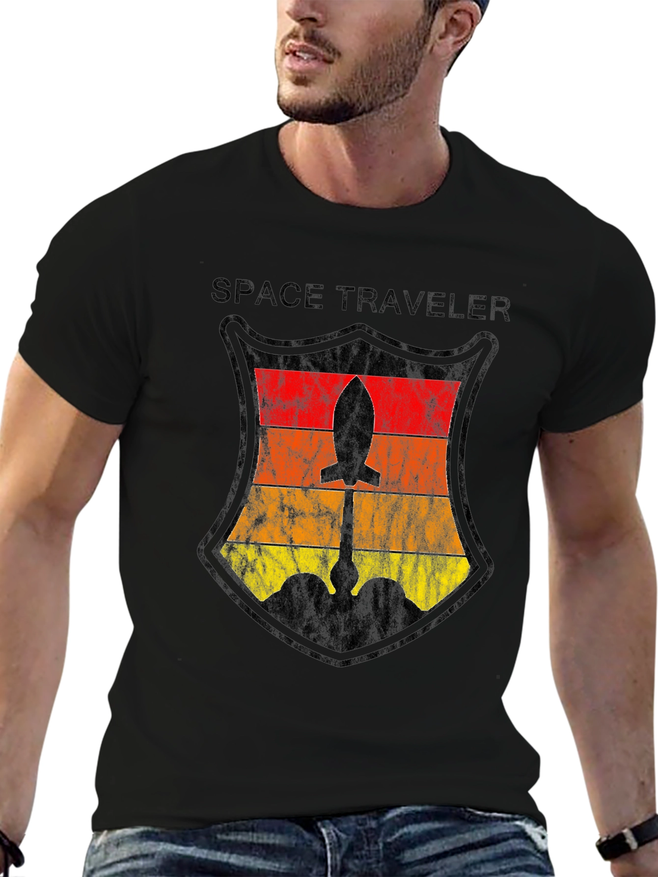 Space Traveler Rocket Graphic Tee