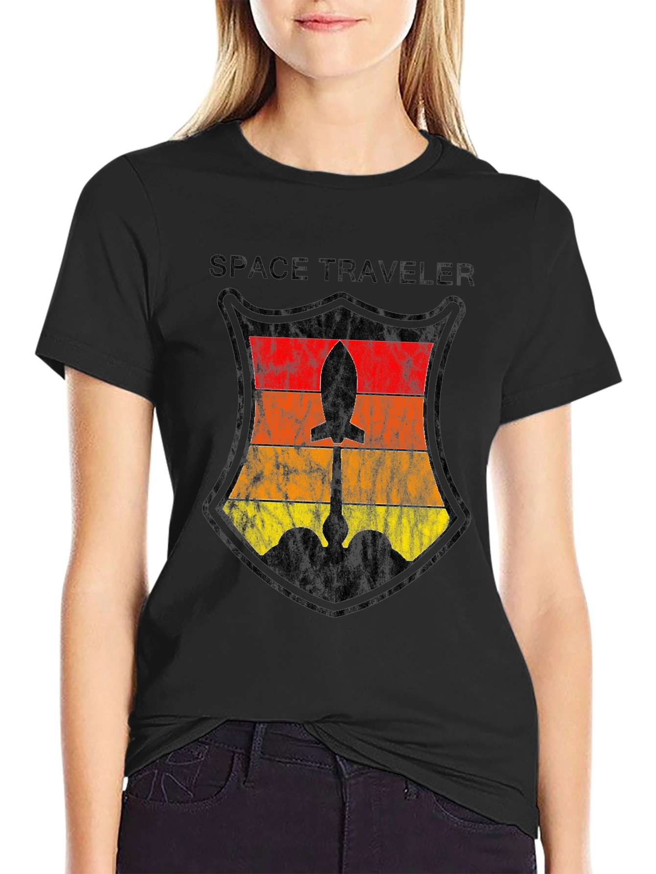 Space Traveler Rocket Graphic Tee