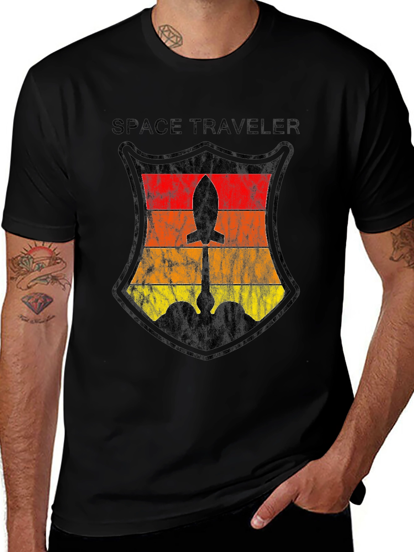 Space Traveler Rocket Graphic Tee