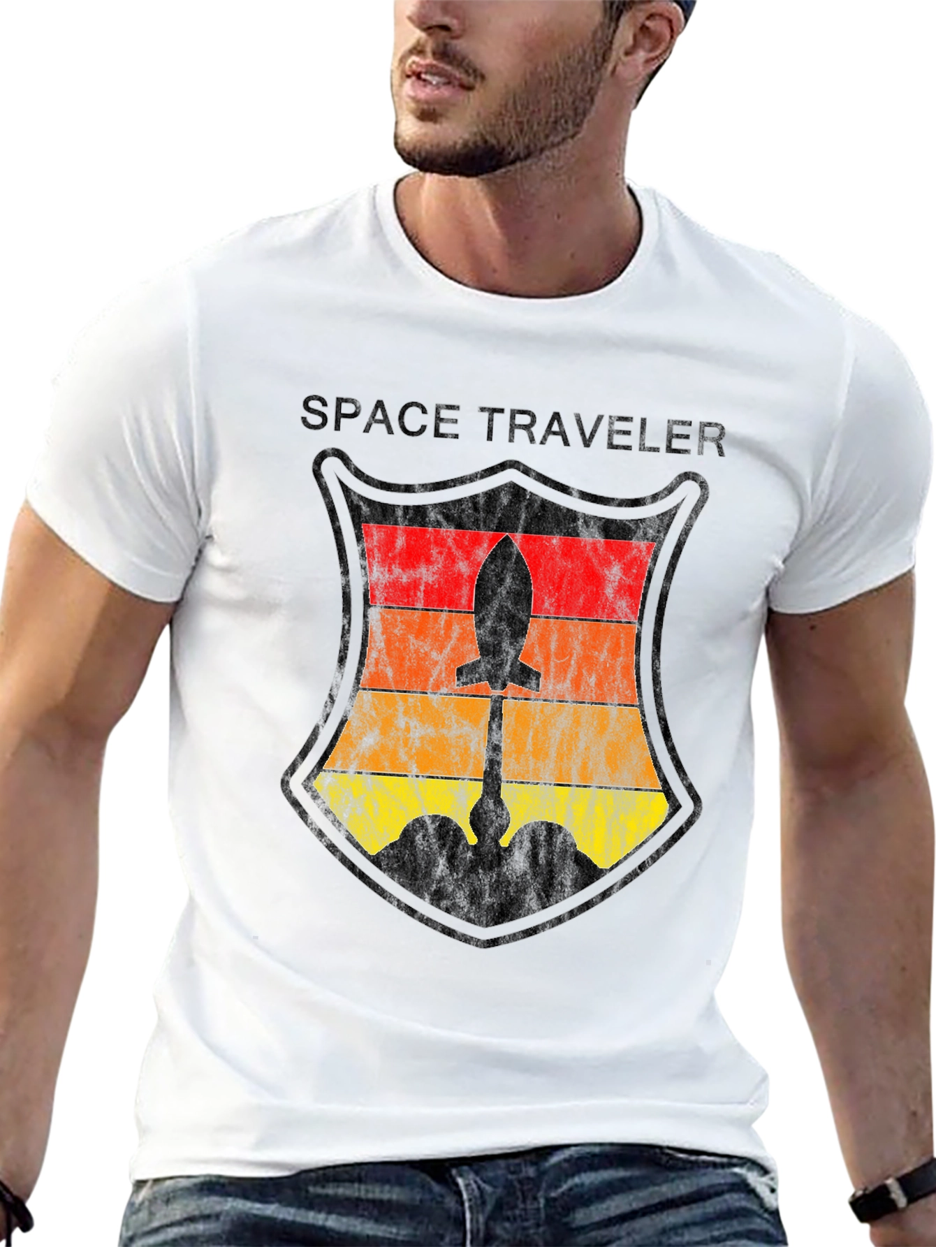 Space Traveler Rocket Graphic Tee