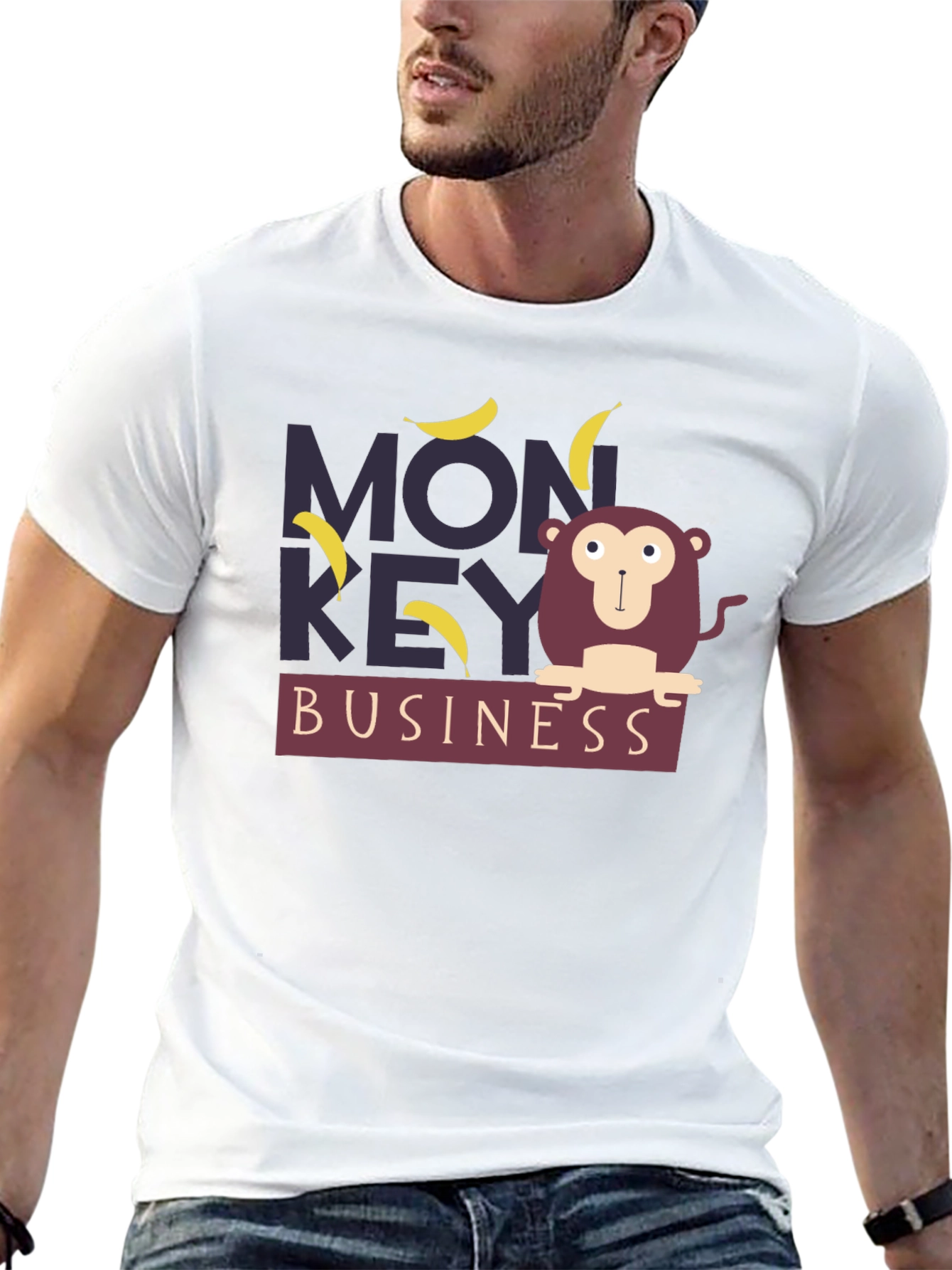 Monkey Business Graphic Tee - Fun Novelty T-Shirt